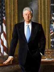 Digitally Restored White House Painting of President Bill Clinton