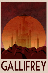 Gallifrey Retro Travel Poster