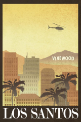 Los Santos Retro Travel Poster