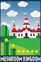 Mushroom Kingdom Retro Travel Poster